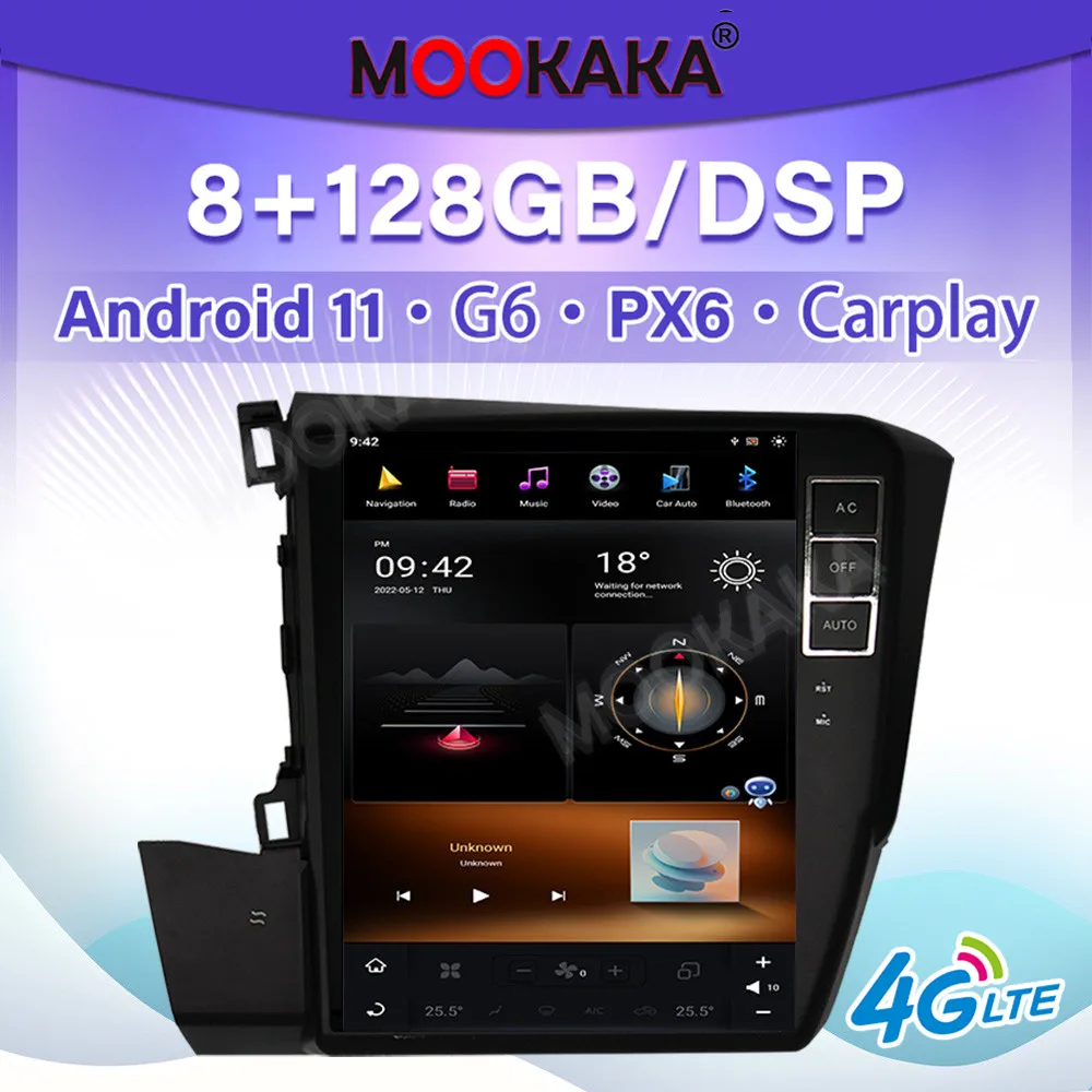 

Android 11 PX6/G6 For Honda Civic 2012 2013 2014 2015 HI-car Car Player GPS Navigation Voice control 128GB 4GLET 8core Carplay