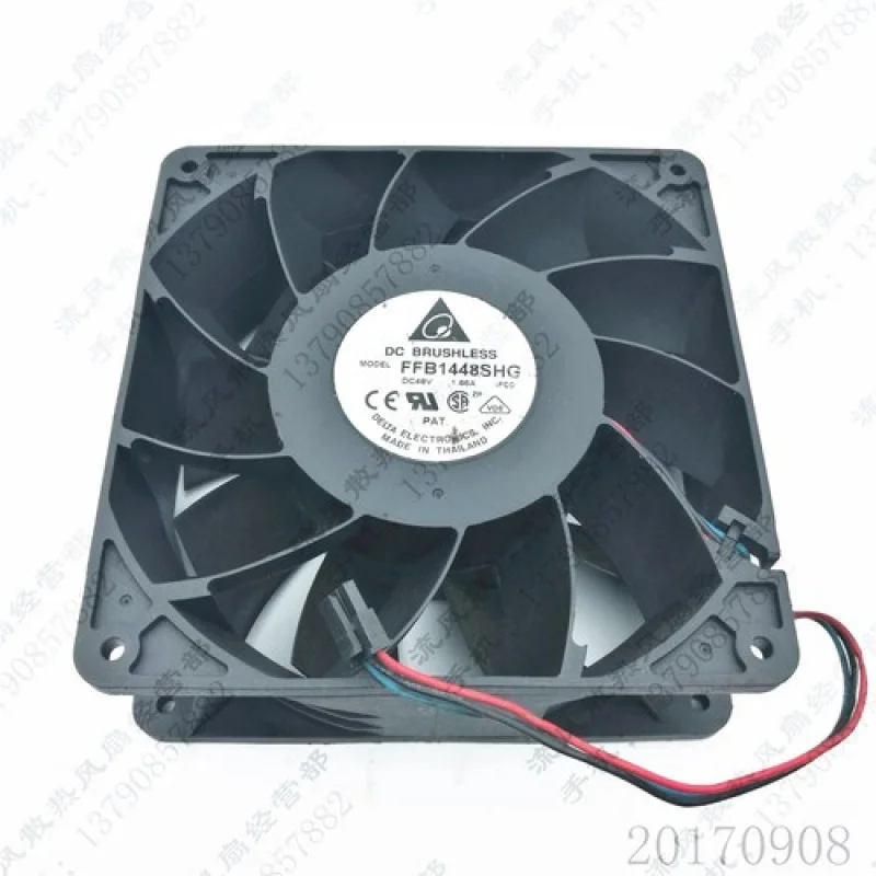 

C for Delta FFB1448SHG 14050 DC48V 1.66A 14CM 3-Pin High Airflow Cooling Fan