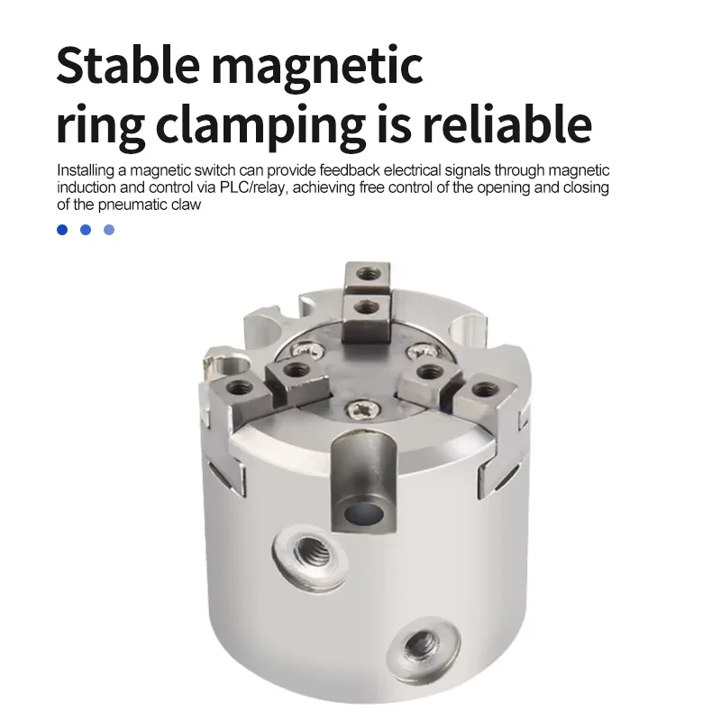 MHS3 3 Finger Parallel Air Gripper NEW Origin Clamping Gripper Replacement Rotating Pneumatic Cylinder 16D 20D 25D