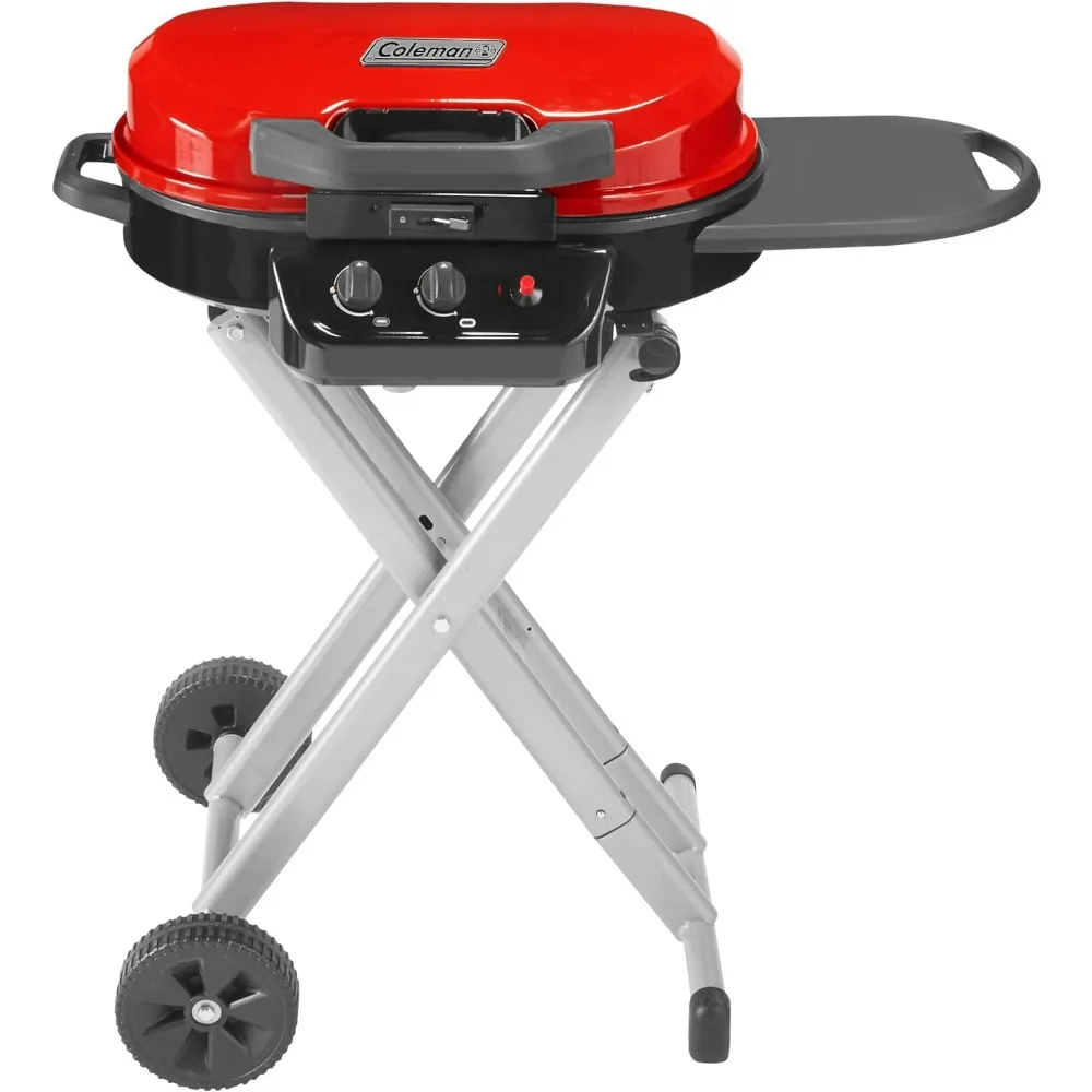 

RoadTrip 225 Portable Stand-Up Propane Grill, Gas Grill with Push-Button Starter, Folding Legs & Wheels, Side Table