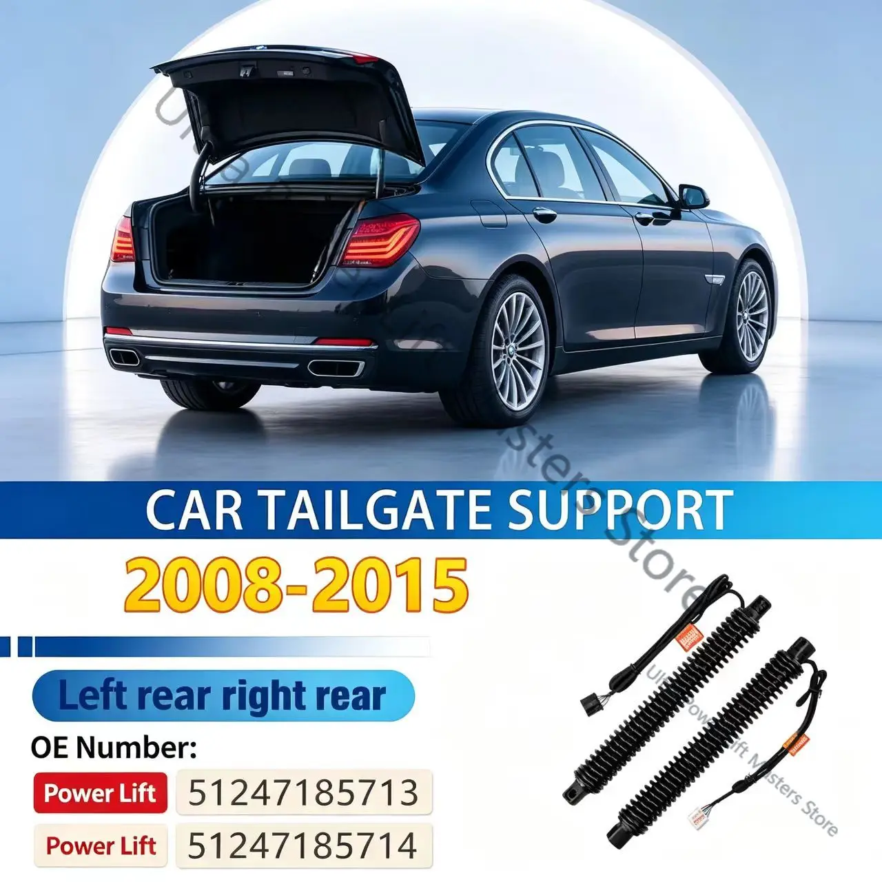 For BMW 7 SERIES X0LI F02 2008-2015 Rear Tailgate Power Lift Support Electric Trunk Hatch Strut  51247185713 51247185714