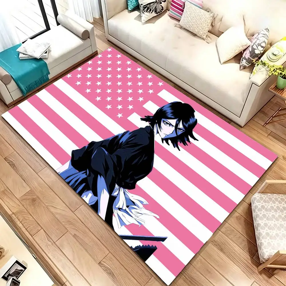 B-BLEACH-S R-Rukia Kuchiki-S Floor Mat Bathroom Absorbent Mat Rugs Simple Door Dirt-resistant Mat Home Kitchen Mat