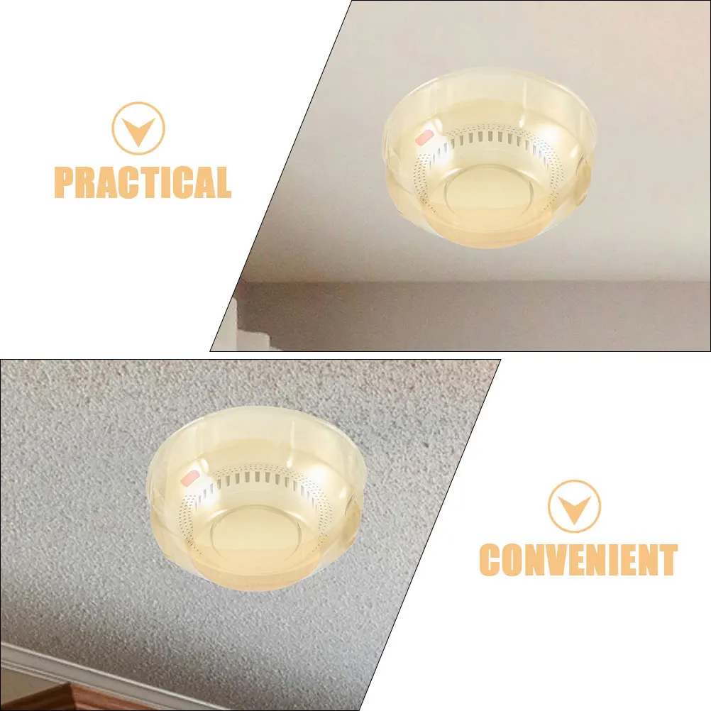

8pcs Covers Alarm Protective For Cooking Baking Debris Blocking Reusable Plastic Cover Cap Smoke Prevention