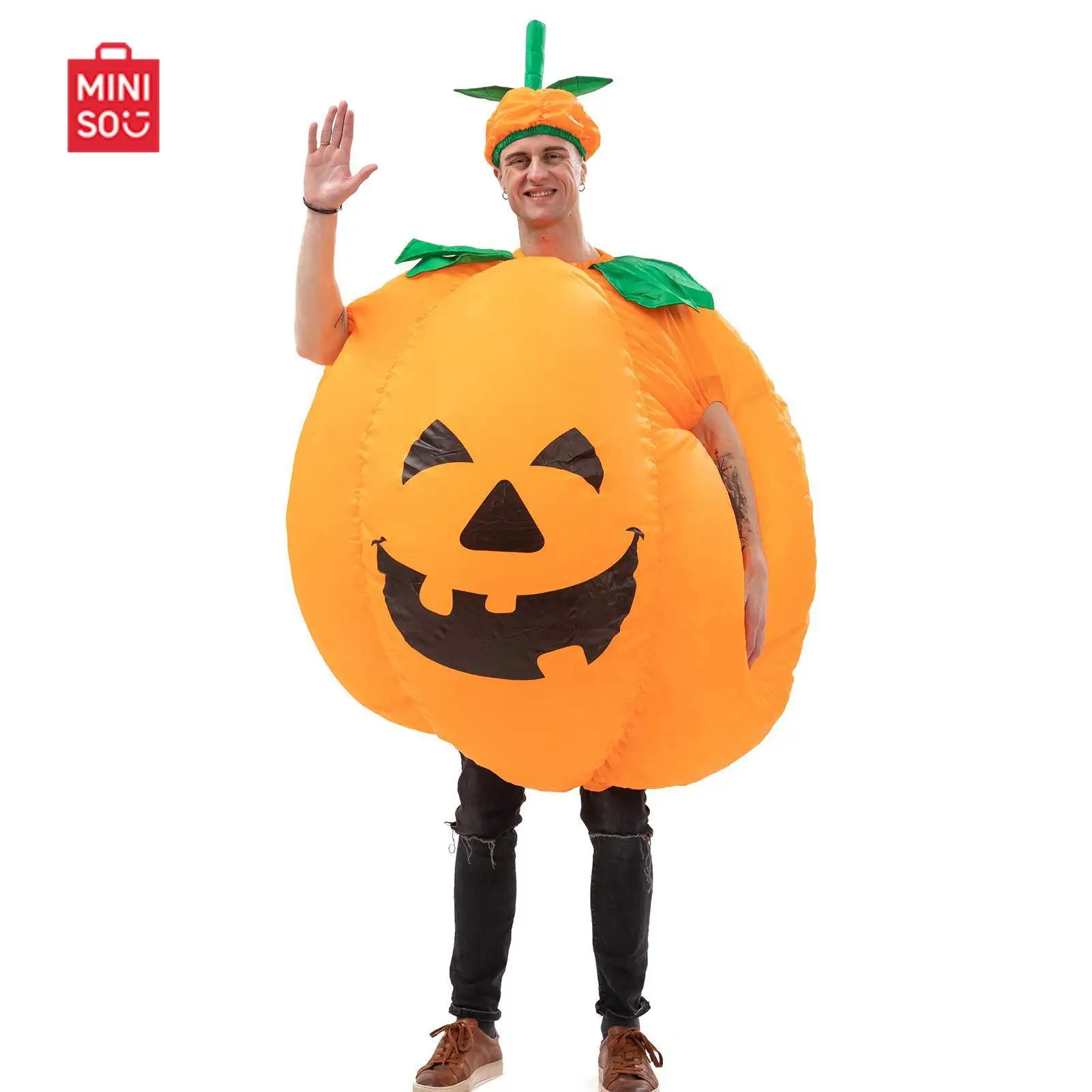 زي اليقطين القابل للنفخ للهالوين زي أداء الدمية زي أداء ممتع ومضحك