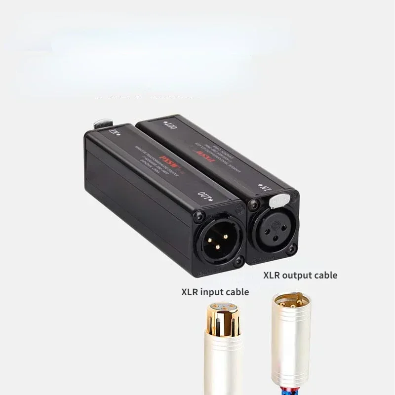 1 Uds PX-D2 aislador de sonido de corriente de Audio XLR profesional para eliminar interferencias de tierra común negro