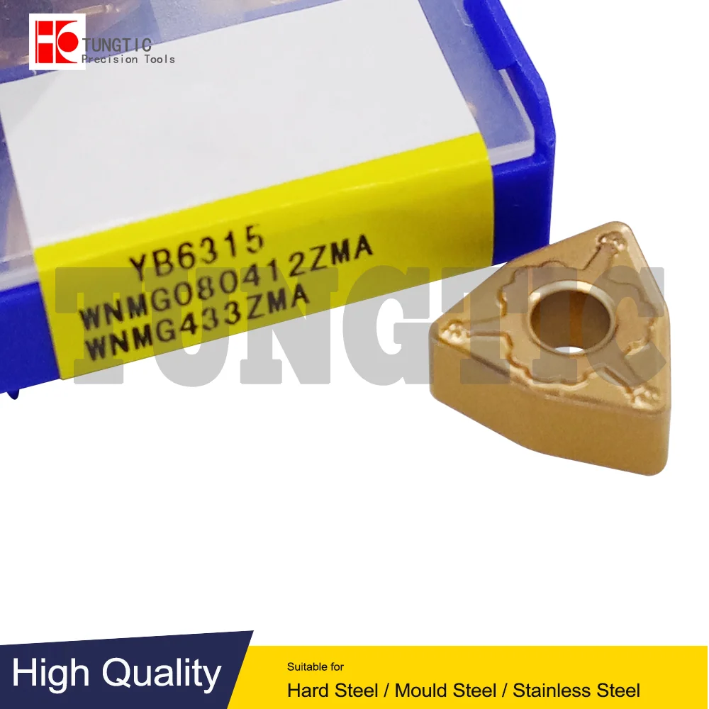 

WNMG080412ZMA WNMG433ZMA WNMG 080412 ZMA YB6315 Turning Inserts Carbide Cutter Lathe Tools For CNC