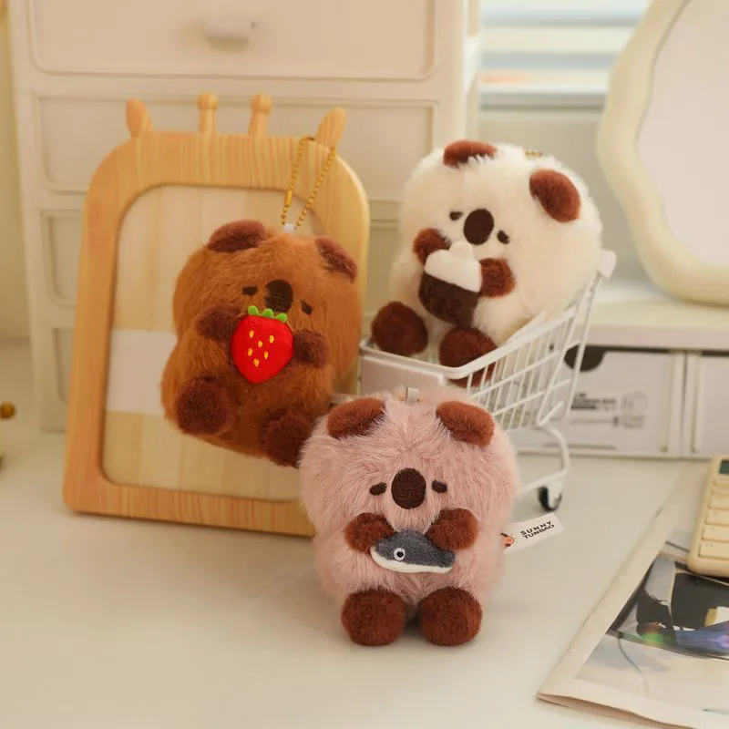 Cute Capybara Plush Toys Soft Stuffed Animals Cartoon Dolls for Kids Birthday Gifts Keychain Decoration Multiple Sizes Kawaii