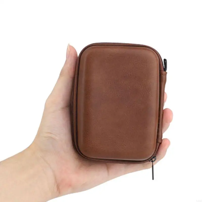 N2UE Leather Headphone Protective Cover Dust-proof for Shell Earphones Storage Cases Earphone Zipper Bags Spare Parts