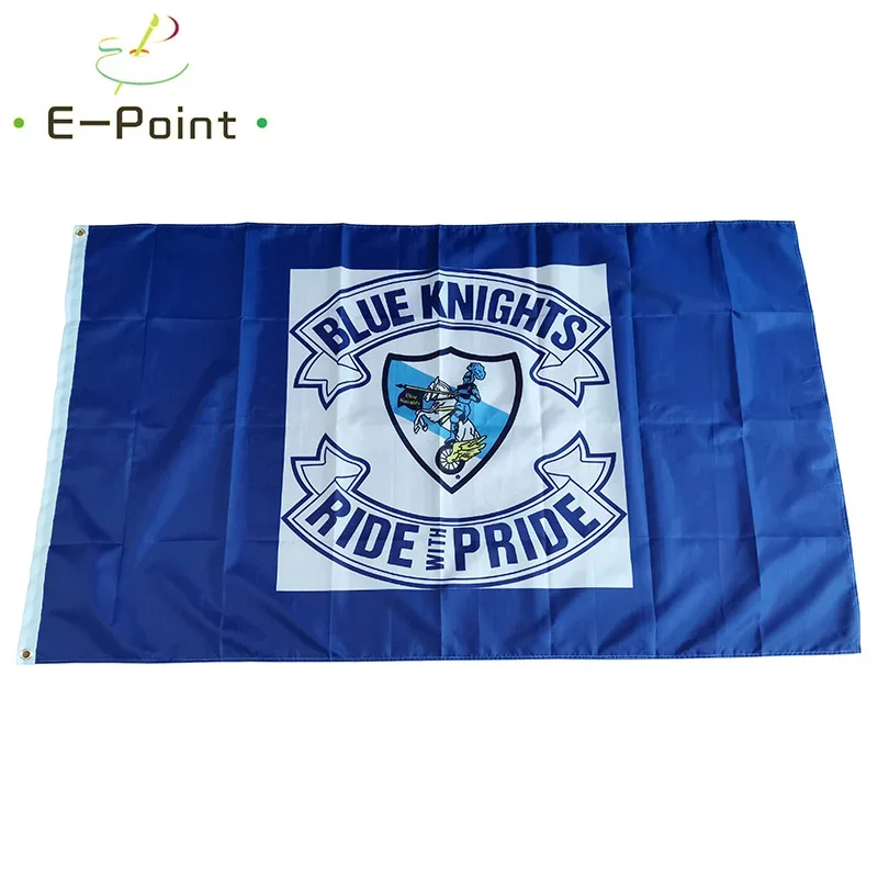 Blue Knights Motorcycles Flag 60*90cm (2*3ft) 90*150cm (3*5ft) Size Christmas Decorations for Home and Garden