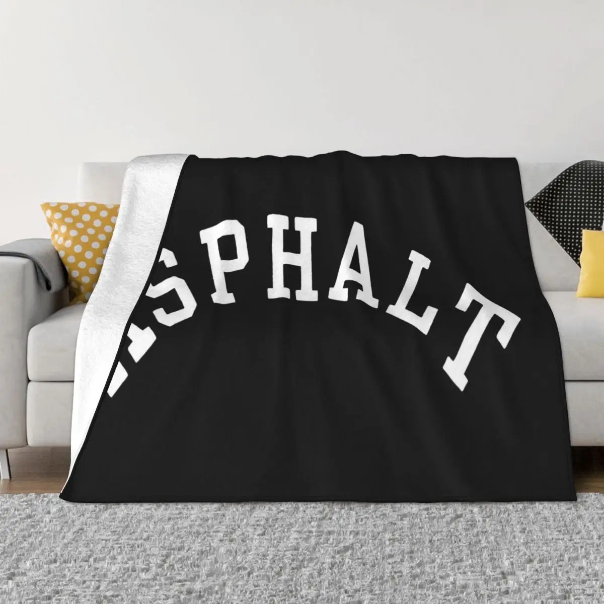 Mens Asphalt L Nwt Arced Logo Black Hot Sell Breathable Designs Boy High Quanlity Geek Women Pop Throw Blanket