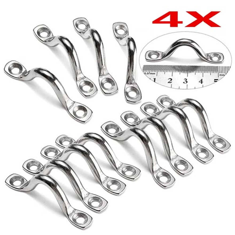 315 Stainless Steel Water Sports Boat Yacht Ship Marine Plate Saddle Clip Handle Doorknob Wire Eye Straps Staple Ring Hook