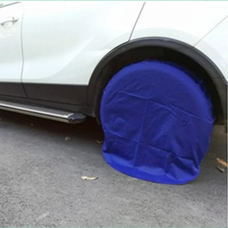 4pcs  Car 210D Oxford Fabric Wheel Tyre Dust Cover Auto Tire Sun Rain Protector Kit tente de voiture