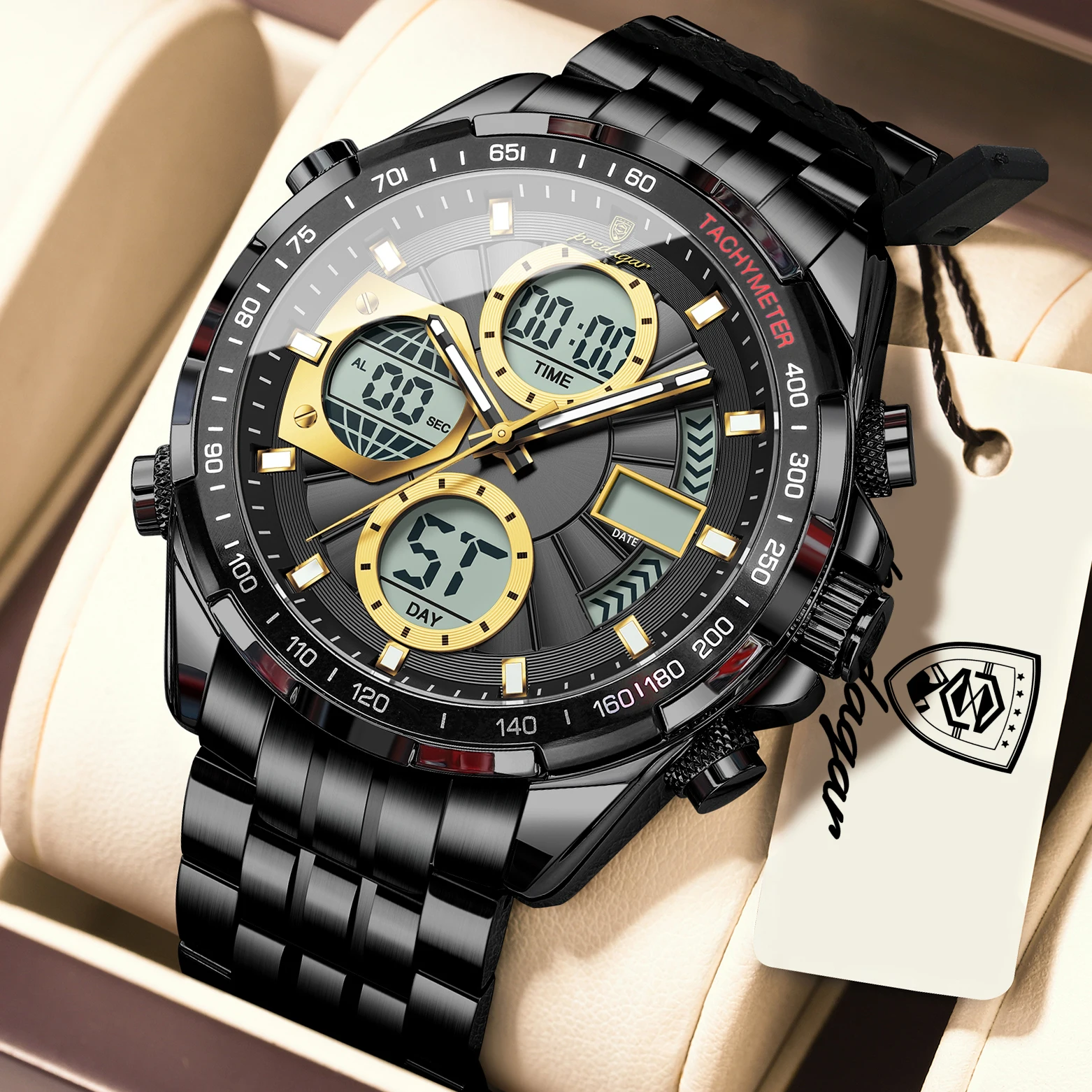 Men's High Quality Waterproof LED Quartz Wristwatch