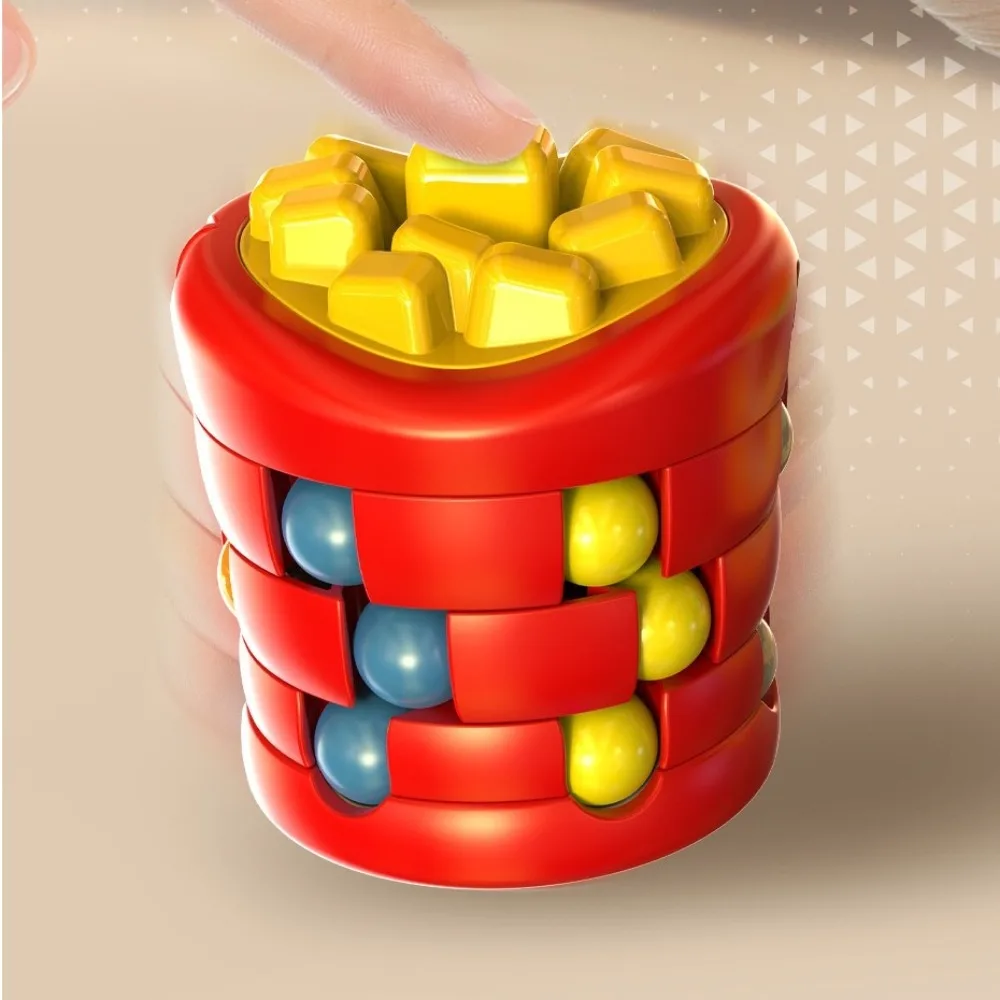 Cubo magico rotante per hamburger Fagiolo colorato Giocattolo antistress con punta delle dita Patatine fritte Sviluppa intelligenza Agitarsi Giocattolo per bambini