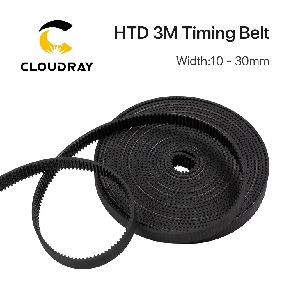 High Quality HTD3M PU Open Belt 3M 5mm - 40mmTiming Transmission Belt 3M Polyurethane for CO2 Laser Engraving Cutting Machine