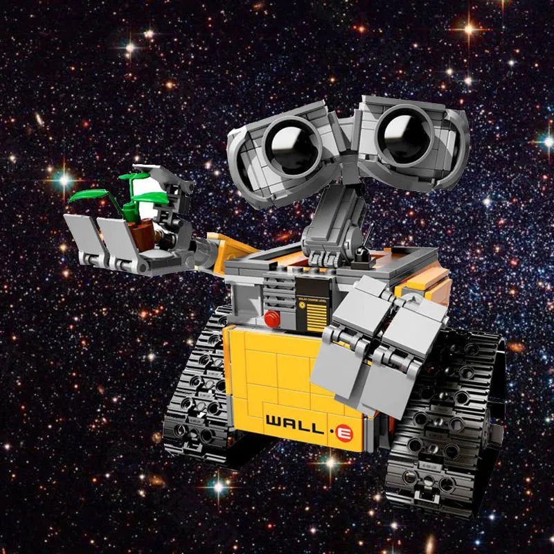 687PCS Disney Pixar Walle Movie Wall.e Eva Robot Moc DIY Model Building Blocks Bricks Sets Classic Doll Toys For Children Gift