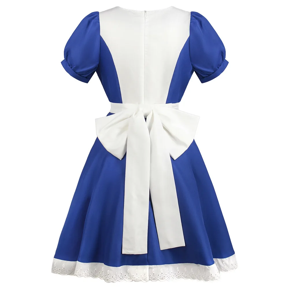 Alice Madness Cosplay Costume pour femme, Chaussette, Tablier, Robe, Uniforme, Lolita, Jeu, Halloween, ix