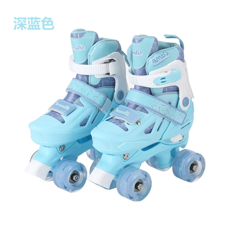 Children Quad Skates with LED Lights，4 Wheels Double Row Roller Skates