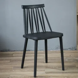 Nordic chair modern minimalist lazy plastic back stool leisure table and chair dining chair coffee milk tea