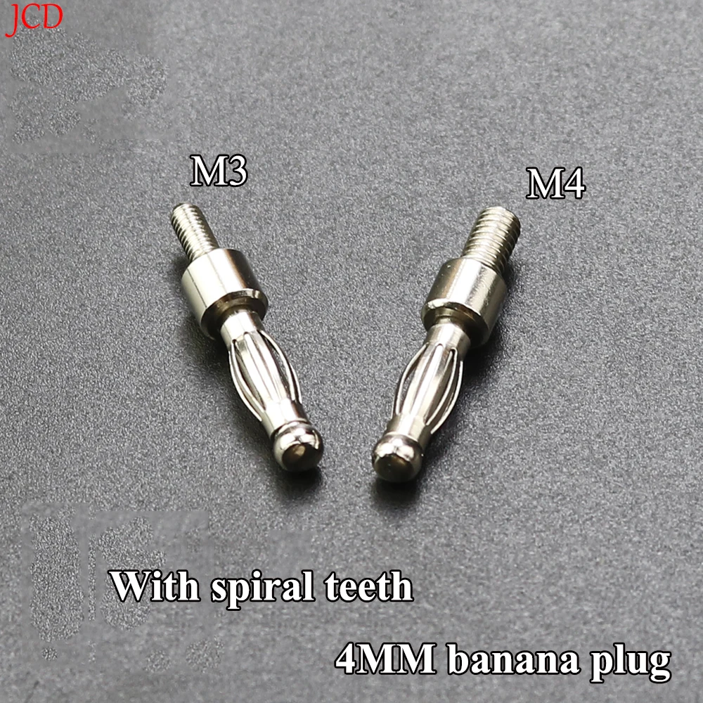 5pcs M3/m4 banana plug with screw thread 3mm4mm high current lantern type pressure bar banana lantern plug