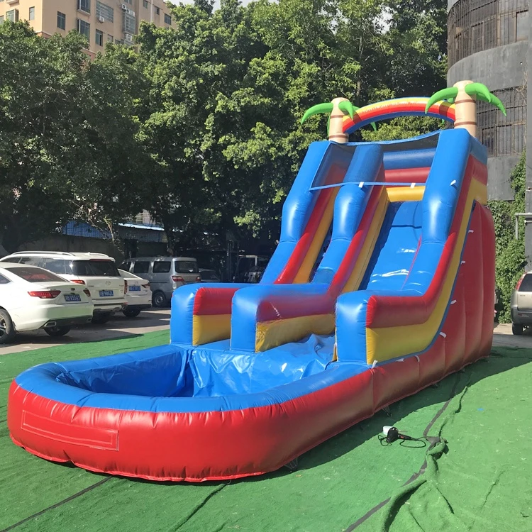 FOR Popular commercial inflatable water slides with pool for sales