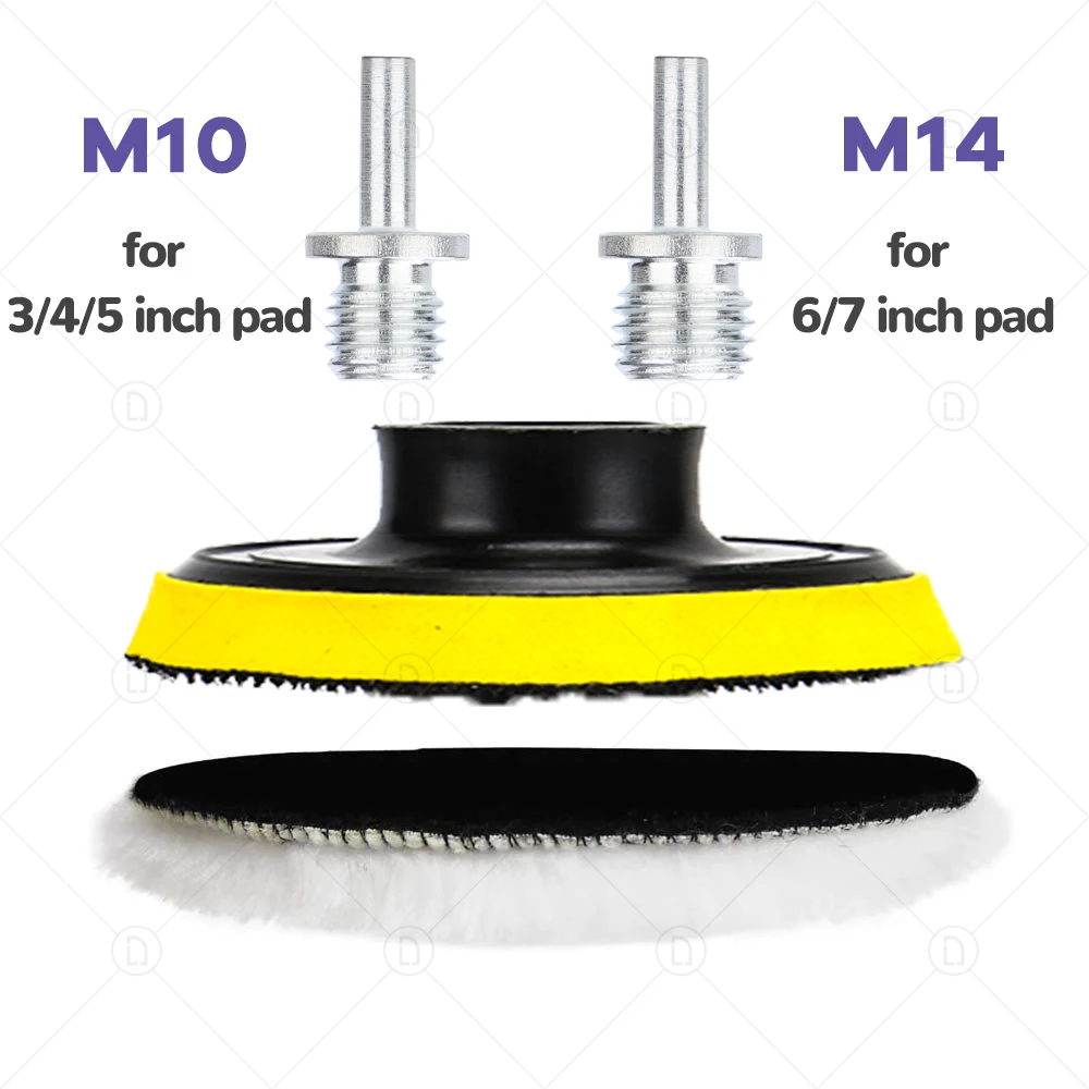 3/4/5/6/7 Inch Wool Polishing Dics Car Detailing Waxing Sponge Pad For  Polisher Auto Paint Care With M10 M14 Drill Adapter