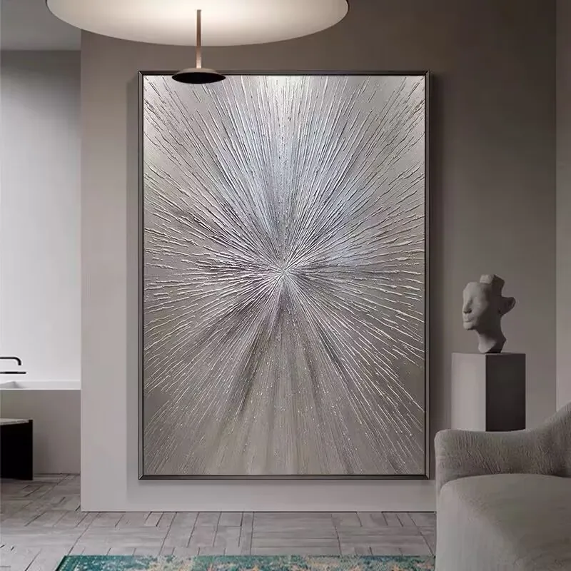 Golden Lines Decoration Painting, Abstract Texture Hanging Painting, Modern Sofa Background Wall Decoration, Living Room Bedroom