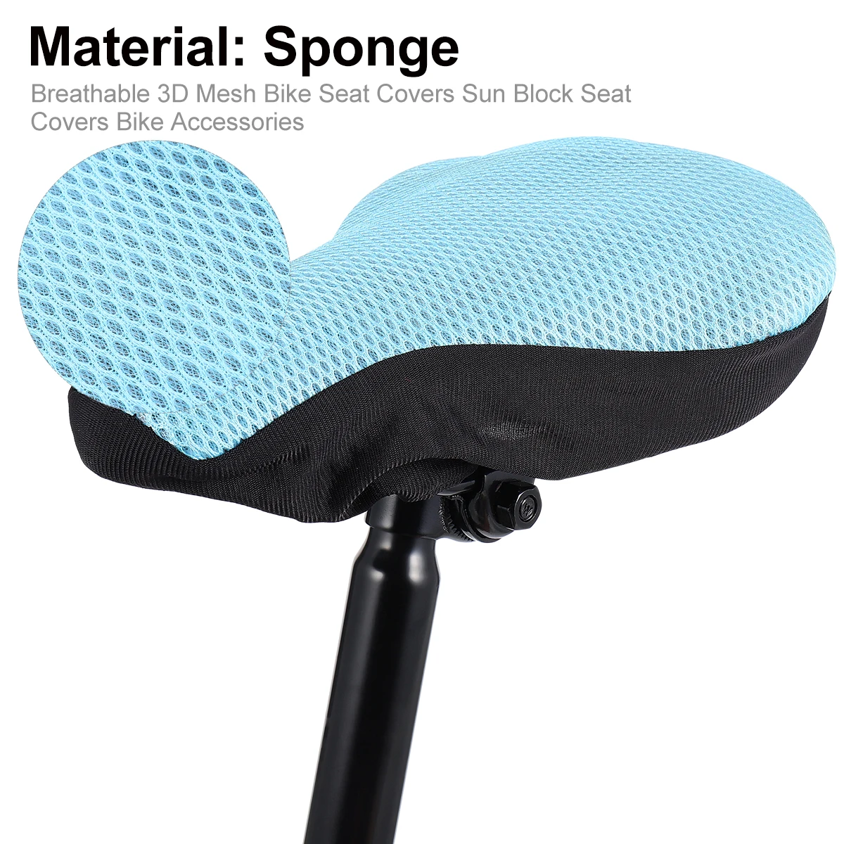 

Bike Seat Cover Breathable Anti-Slip Saddle Cushion Universal Fit Elastic Lightweight Durable Honeycomb Cover For