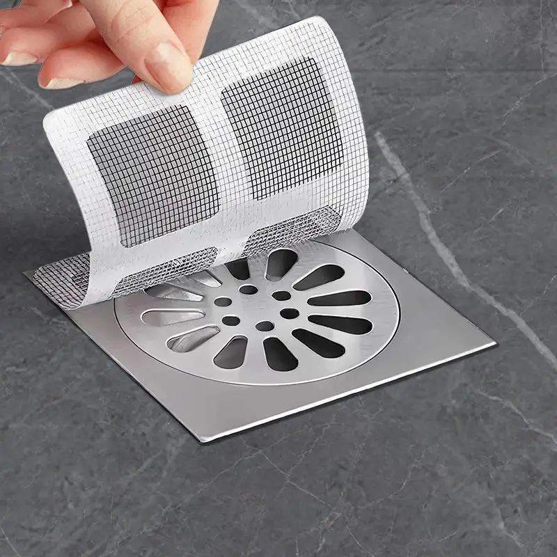 10/30/50Pcs Self Adhesive Window Screen Repair Patch Waterproof Disposable Floor Drain Hair Catcher for Home Renovation Use