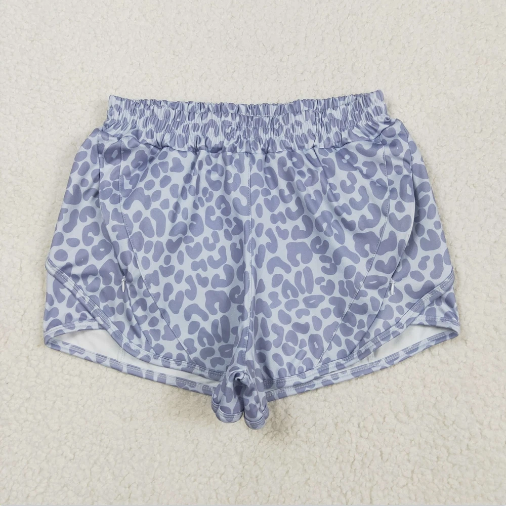 

Summer Adult Women Summer Bottoms Shorts Wholesale Bathing Suit Adult Yoga Women Men Gray Leopard Yoga Shorts