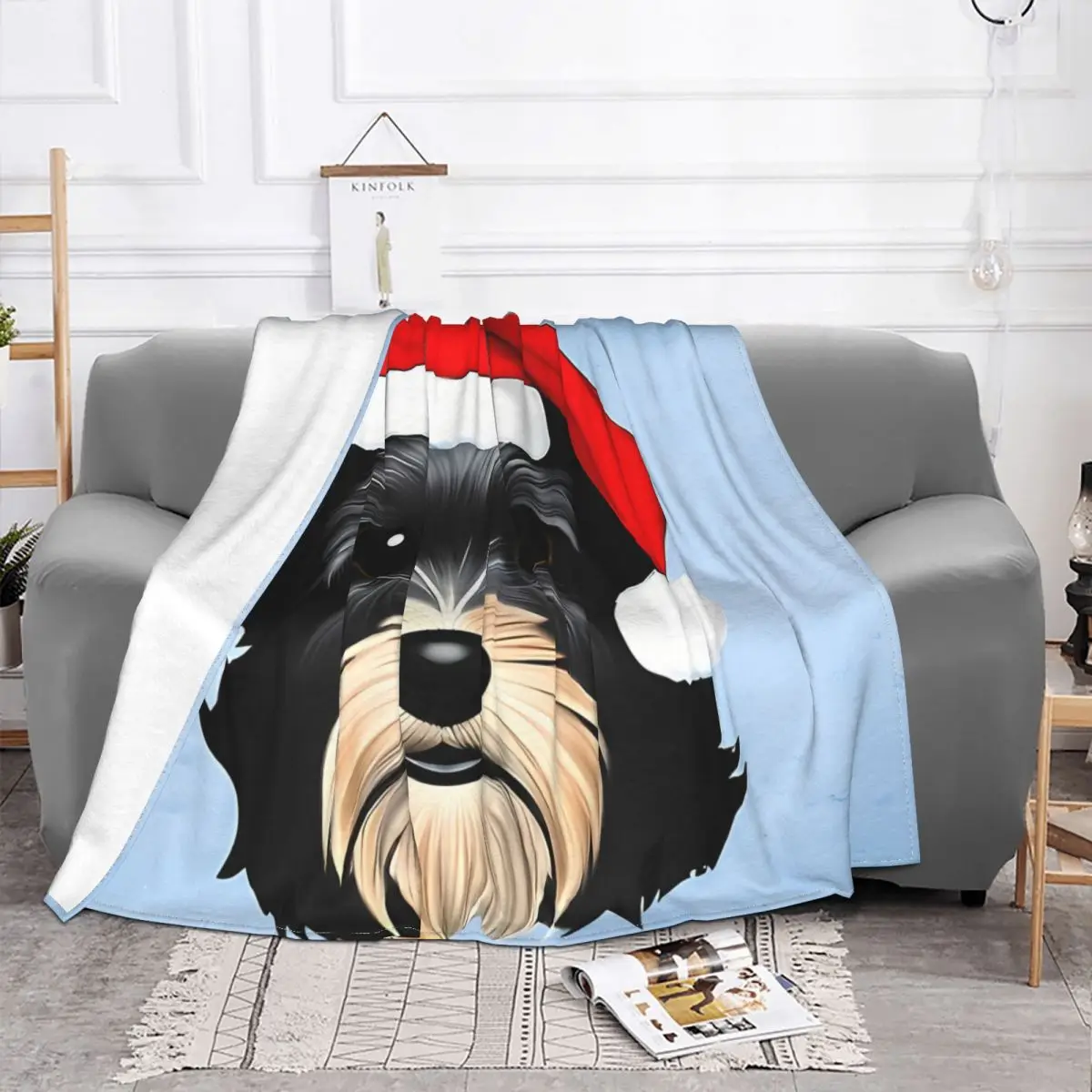 Cute And Adorable Terrier Yorkshire Cartoon Blanket Flannel Spring Autumn Breathable Super Warm Throw Blankets For bed Rug Piece