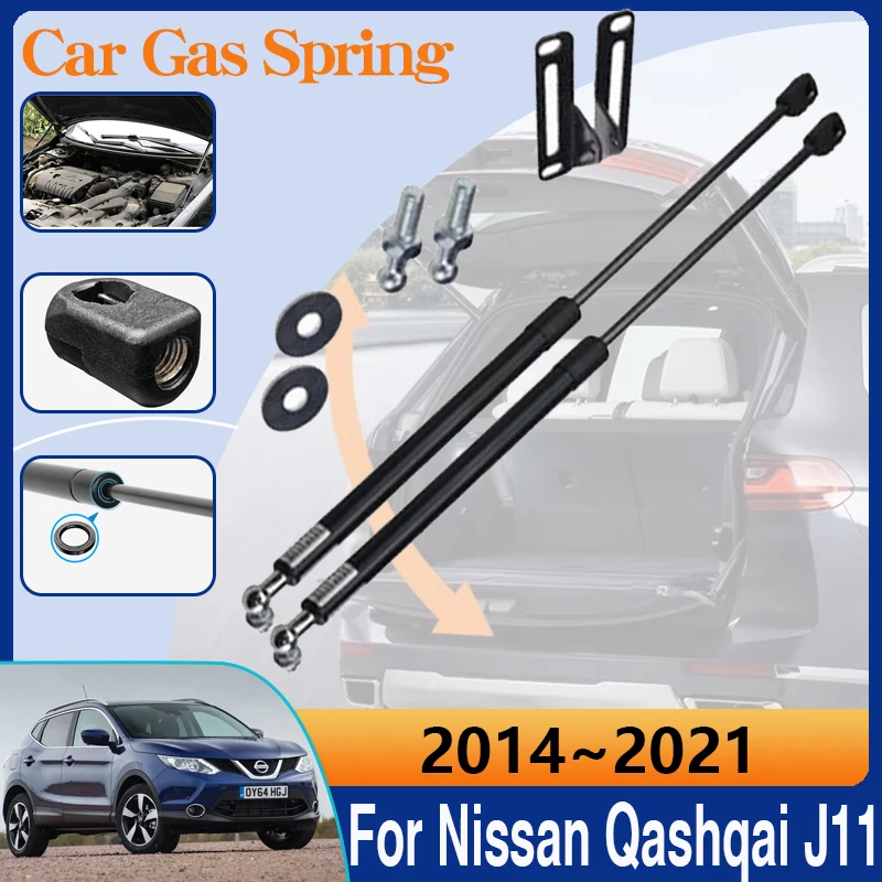 

For Nissan Qashqai J11 2014~2021 2020 2019 2018 Car Front Hydraulic Rod Metal Front Hood Shock Gas Bar Support Spring Accesories