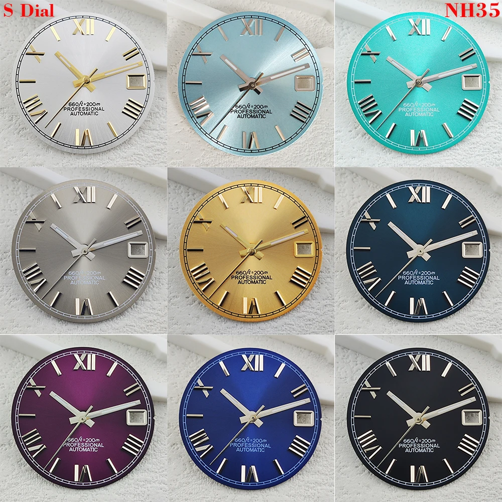

28.5mm Roman Numeral S Dial Watch Accessory Suitable for NH35 NH36 Movements Repair Tool for Watchmakers