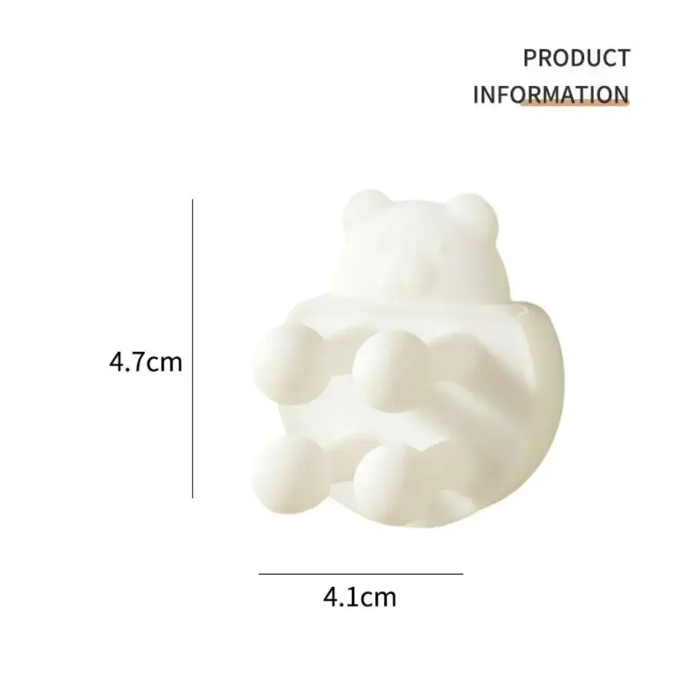 Cute Self Adhesive Toothbrush Holder Wall Mounted Storage Rack Razor Holder Teddy Bear Shape Silicone Shower Hanging Towel Hook