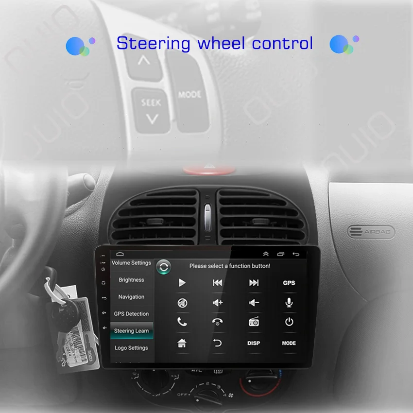 Android 15 Car Radio 4G+WIFI Carplay Android Auto For Peugeot 206 2001 - 2016 Car Radio Multimedia Video Player Navigation GPS