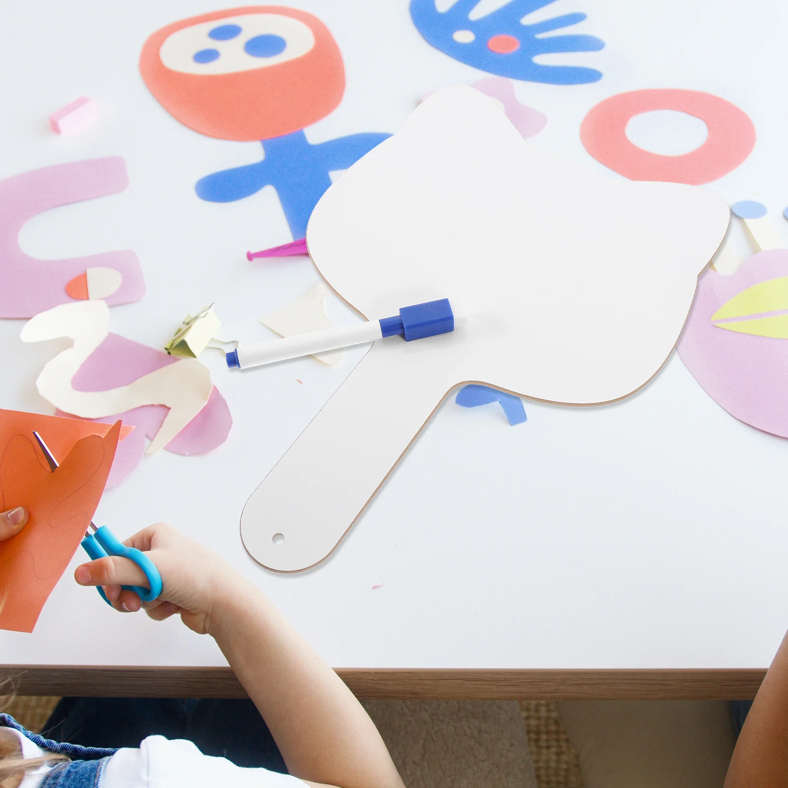 

Double Sided H held Writing Board Whiteboard Dry Erase Paddles Portable Magnetic Classroom Supplies Reusable Answer Board Kids