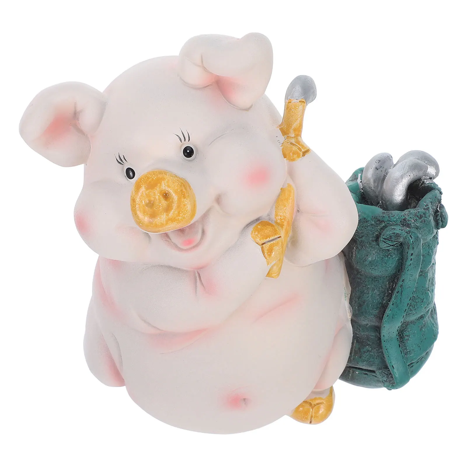 かわいい豚の形をした貯金箱、樹脂製の貯金箱、子供の誕生日パーティーの記念品、装飾的な貯金箱、コインや現金を入れる箱、豚の形をした貯金箱