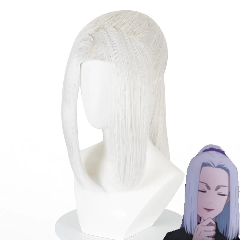 Peruka do cosplayu Meimei, anime Jujutsu Kaisen, modelowanie czarodzieja, plecione włosy, nakrycie głowy, peruka do dopasowania do ubrań damskich, kucyk.