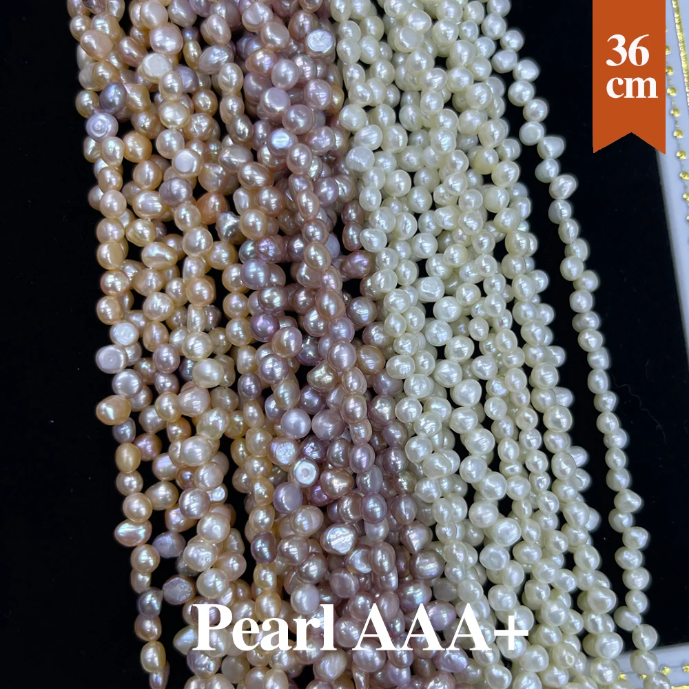 

Natural Freshwater 100% Pearl Beads 4-5mm Sanqi Kong Pearl Loose Spcaer Beaded for Making DIY Jewerly Neklace Bracelet