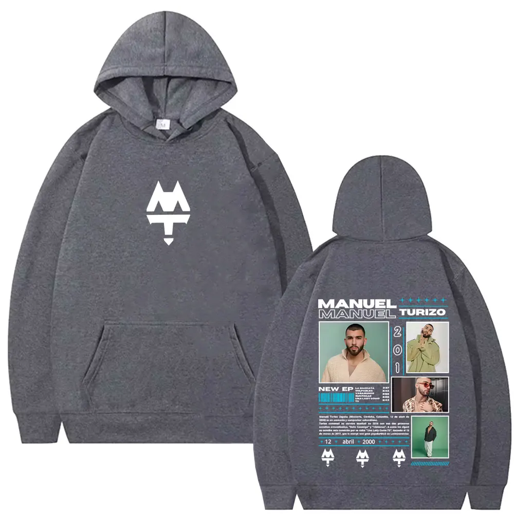 Rapper Manuel Turizo 201 Tour 2025 Hoodie Men Women Hip Hop Fashion Pop Music Streetwear Unisex Casual Fleece Cotton Pullover