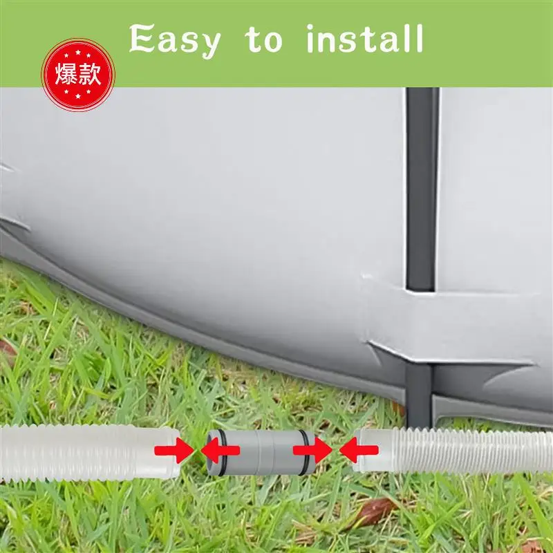 

4PCS Pool Hose Connector Swimming Pool Filter Pump Pipe Straight Joint Pool Accessory 1.25 Inch Pipe Connector For INTEX