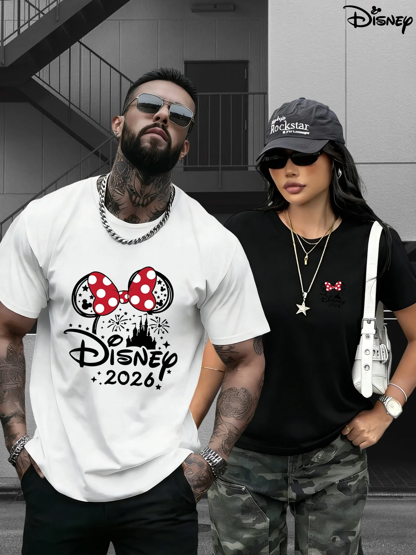 

Одежда для пар от Disney, популярные весенне-летние футболки для пар, топ с принтом Минни, модный стиль для пар, коллекция 2026 года.