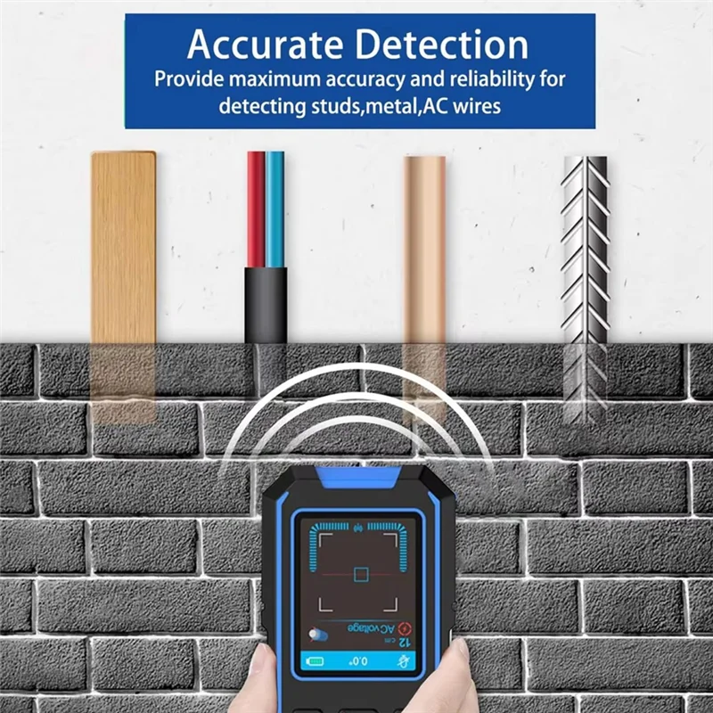 FFYY-NF-518 Wall Metal Detector Undeground Wall Scanner For AC Live Cable Wires Metal Wood Stud Find