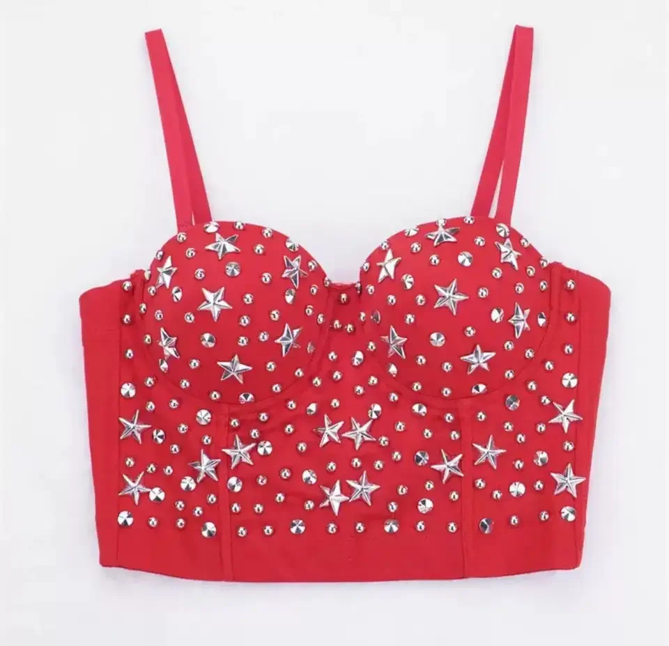 Pentagram Rivets Cartilage Girdle Waist Armor Korean Version Of The Upgraded 3d Elastic Body Wraps Nightclub Hottie Suspenders