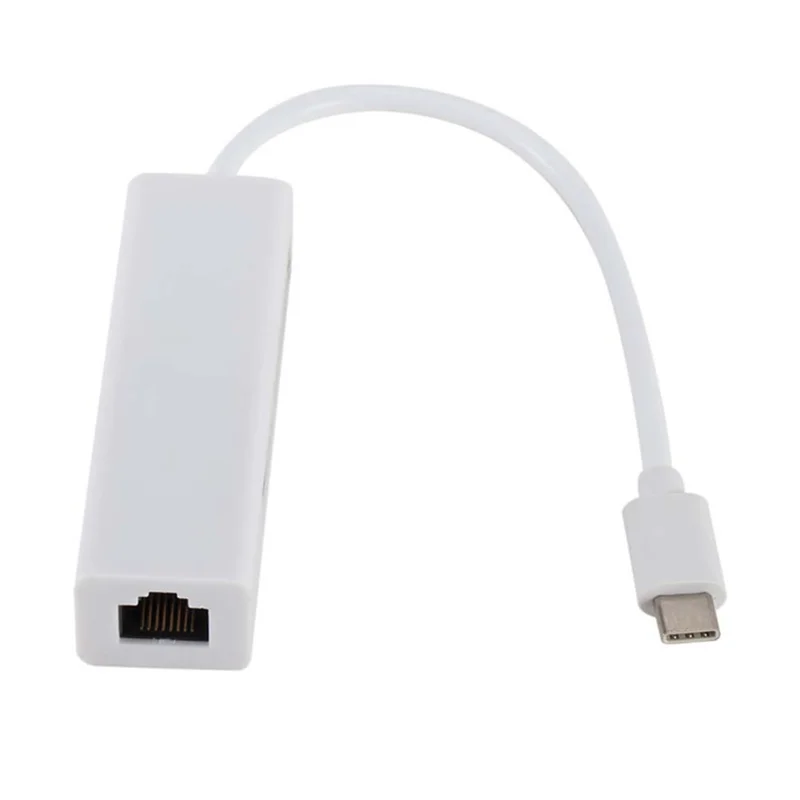 A48R-TYPEC к USB2.0 Концентратор сетевой карты 100GbE Lan Rj45 Сетевой адаптер Ethernet 3-портовый USB 2.0