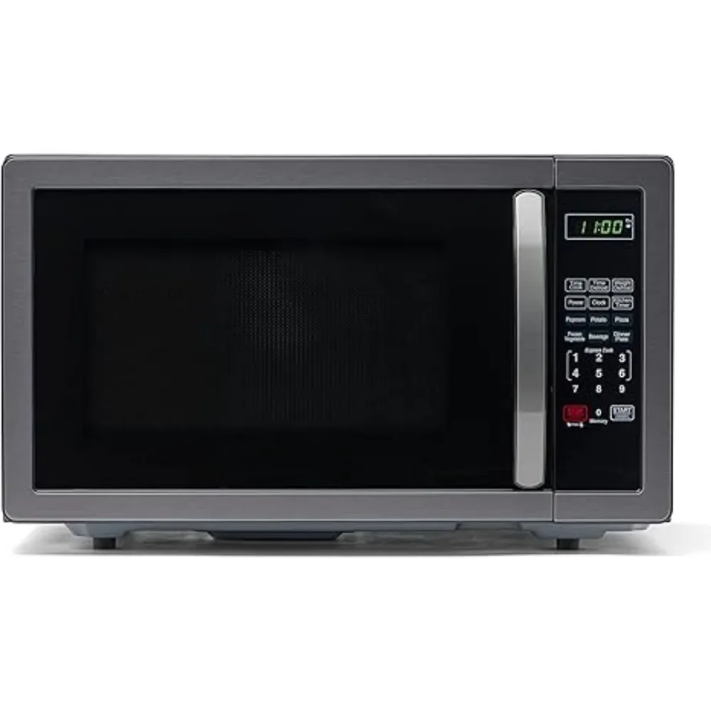 Microwave Ovens,1.1 Cu Ft, Microwave Oven with LED Lighting and Child Lock, Easy Clean Grey Interior, Microwave Ovens