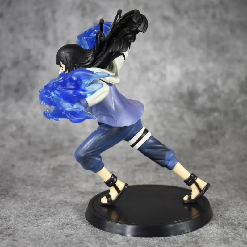 Figura de Naruto de Anime japonés de 16Cm, Hyuga Hinata, doble puño de León, modelo de figura de acción de Pvc, decoración de gabinete de escritorio para regalo de seguidores