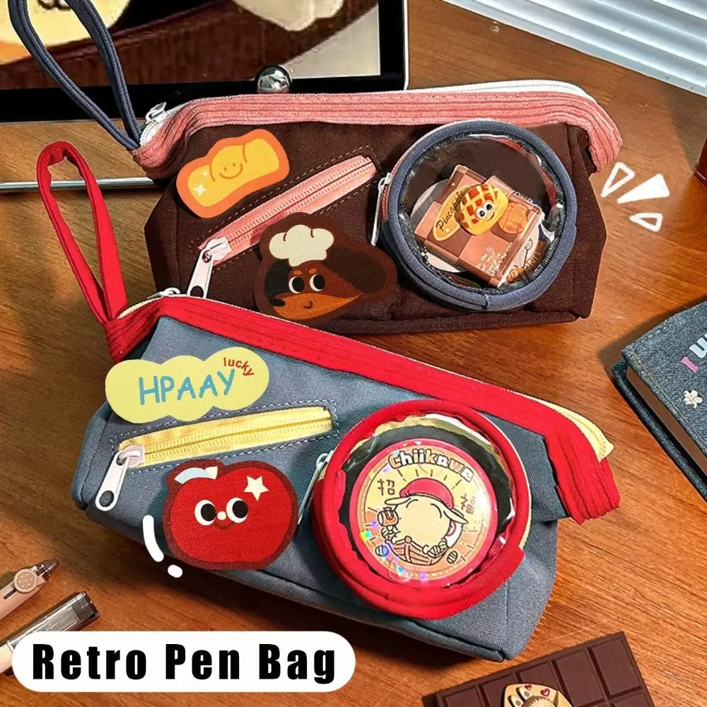 

Cartoon Multilayer Pen Bag Multifunctional Large Capacity Stationery Bag Portable Stationery Organizer Back To School