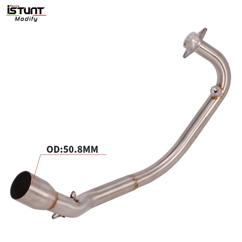 For CFmoto ST125 ST 125 Full System Motorcycle Exhaust Escape Moto Stainless Steel Connect 51mm Front Link Pipe Without Muffler