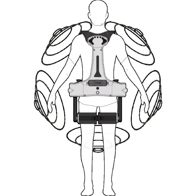 BES-HV Waist Exoskeleton Robot Made of Aerospace Aluminium Alloys and Carbon Fibre